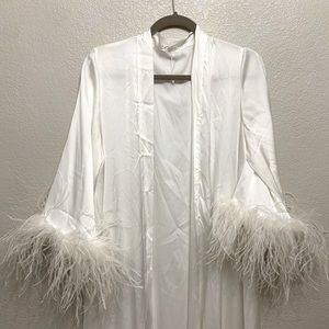 White Silk Bridal Robe